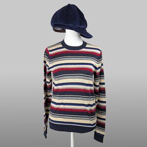 UNIQLO x Ines De La Fressange Striped Sweater (Size S) & Corduroy Hat Set